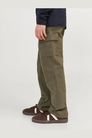 JACK & JONES Straight Leg Patch Pocket Cargo 100% Cotton Trousers8 år ( 128 cm)