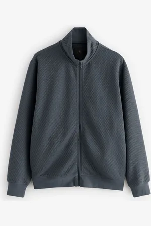 Next Premium tekstureret imiteret pels foret fleece med lynlåsxxxlarge
