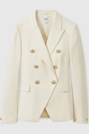Reiss Tally Skræddersyet / tætsiddende Fit Textured Dobbeltradet Blazer38