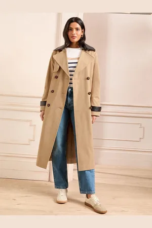 Love & Roses Med bælte Dobbeltradet Trench Coat46