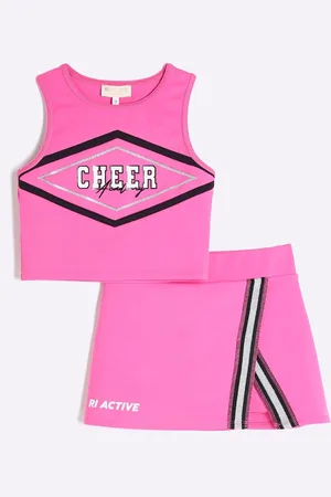 River Island Girls 100% Cotton Active Cheer Skort Set122128cm
