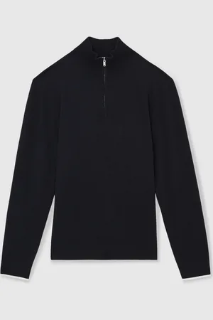 Reiss Swinley Cotton Blend Half Zip TrøjeStor