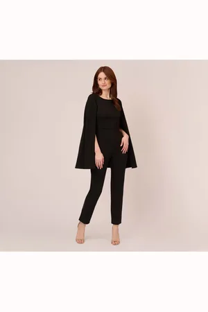 Adrianna Papell Strik Crepe Cape Buksedragt46