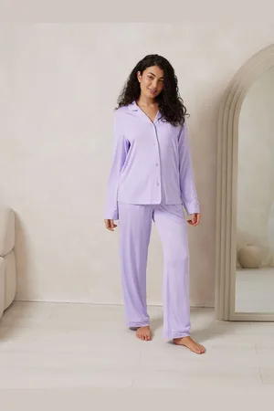 Chelsea Peers TENCEL Modal Long Button Up Pyjamas Set40