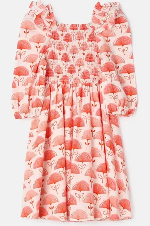 Angel & Rocket Lola Ruffle Shoulder Print 100% Cotton Dress9 år (134cm)