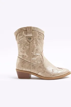 River Island Girls Metallic Western Bootsuk3eu355