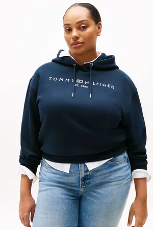 Tommy Hilfiger Curve Normal pasform Moderne Logo Hættetrøje52