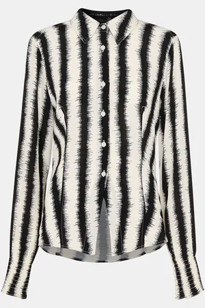 Whistles Petite Hazy Stripe Fitted Shirt36
