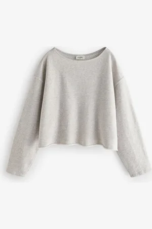 American Vintage Grey Boat Neck 100% Cotton SweaterS