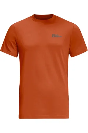 Jack Wolfskin Mens Orange Essential 100% Organic Cotton T-Shirt2X-Large