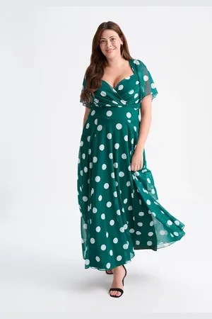 Scarlett & Jo Kemi Spot Bolero Wrap Bodice Mesh Maxi kjole48