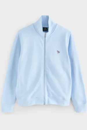 Paul Smith Regular-Fit Blue Full Zip 100% Organic Cotton Sweatshirtmedium