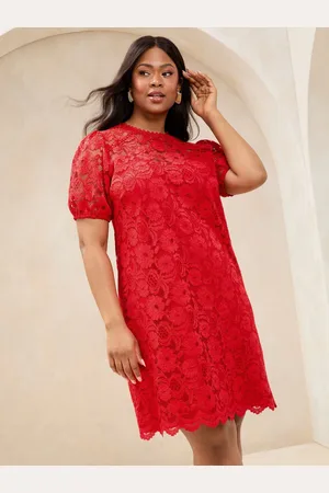 Lipsy London Lace Kortærmet Mini Shift Kjole46
