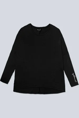 Pineapple Dame Script Langærmet TopXL