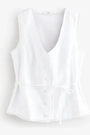 Next Linen Sleeveless Lined Waistcoat44