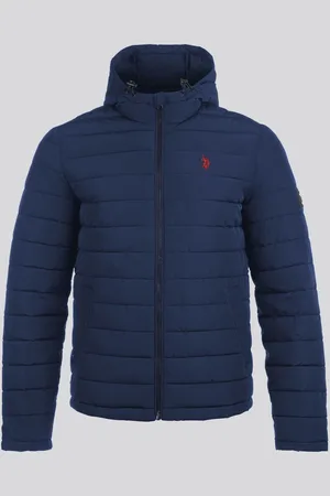 U.S. Polo Assn. U. S. Polo Assn Mens Lightweight Quilt Hooded Puffer JacketXL