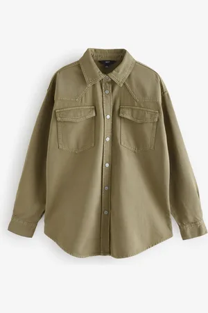 Next Oversize Denim 100% bomuldsskjorterL Høj