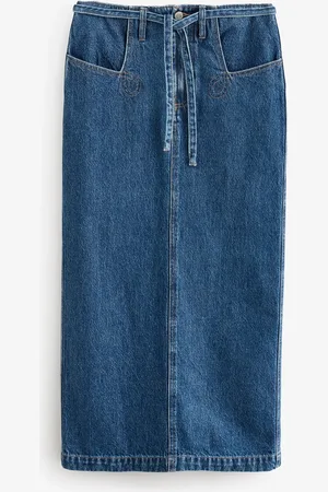 Next 100% Cotton Belted Pocket Stitch Midi Skirt40
