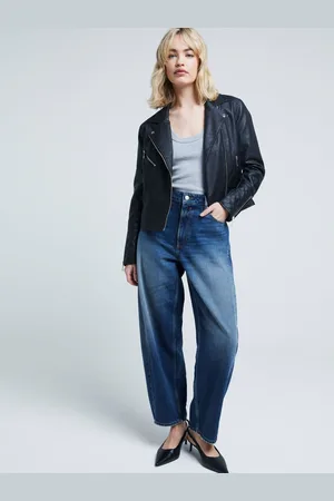 River Island Quiltet imiteret læder Biker Jakke36