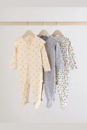 Next Tovejs 100% bomuldslynlås Baby sovedragter 3 -pakke (0mdr.-2år)6 - 9 måneder (68 - 74cm)