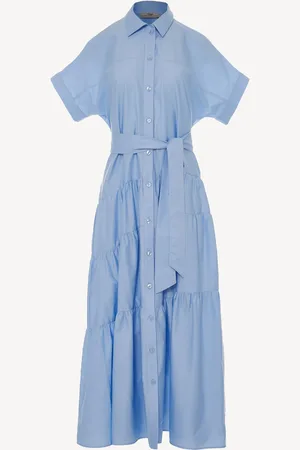 Devotion Twins Ear 100% Cotton Poplin Maxi Shirt Dressmedium