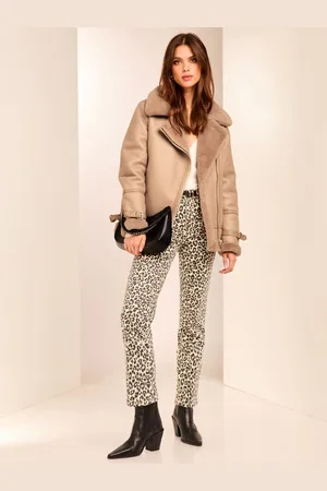Lipsy London Faux Fur Lined Aviator Style Jacket44