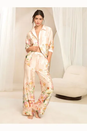 Lipsy London Long Sleeve Printed Satin Pjyama Setsmall