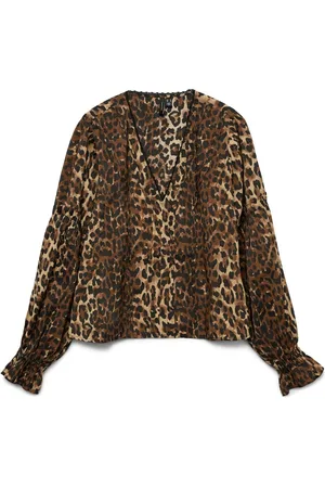 VERO MODA Leopard Print V Neck Blouse40