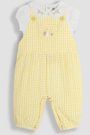 JoJo Maman Bébé Embroidered Dungarees & Body Set 2 Piece7480cm