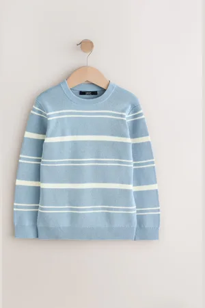 Next Knitted Stripe Crew Neck 100% Cotton Jumper (3-16yrs)166168cm