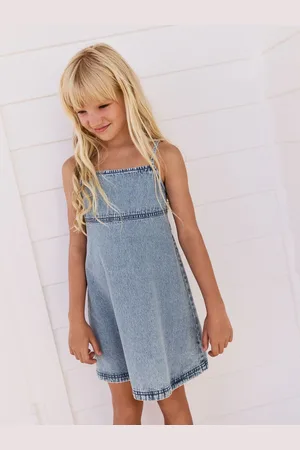 Next 100% Bomuld Strappy Denim Kjole (3-16år)166168cm