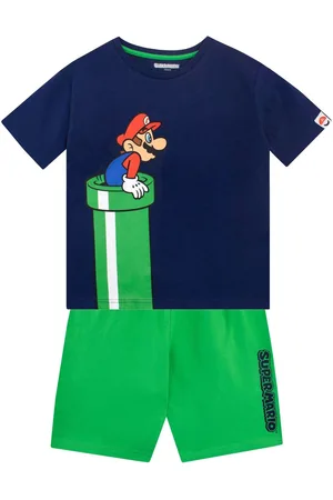 Character Super Mario Gaming 100% Cotton T-Shirt and Short Set110116cm