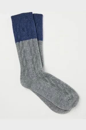 Fat Face FatFace Cashmere Blend Cable SocksUK 6.5 - 9