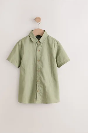 Next Short Sleeves Linen Blend Shirt (3mths-16yrs)5 år (110cm)