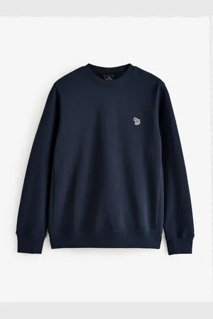 Paul Smith 100% Cotton Quarter Zip Zebra Print Logo SweatshirtXXL
