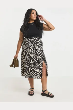 Simply Be Side Split Midi Nederdele36