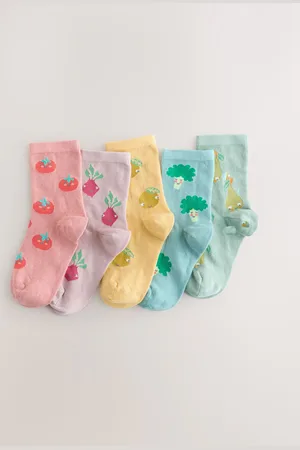 Next 5 Pack Cotton Rich Fruit and Vegetable Ankle Socks