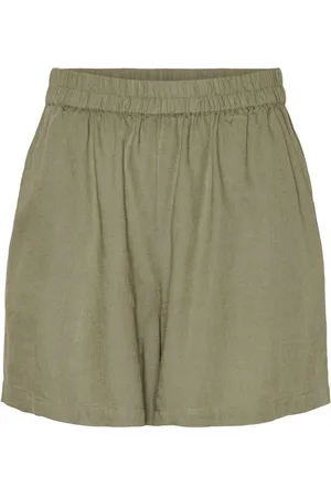 Pieces® Relaxed Fit Elasticated Waist Linen Blend ShortsXL 14