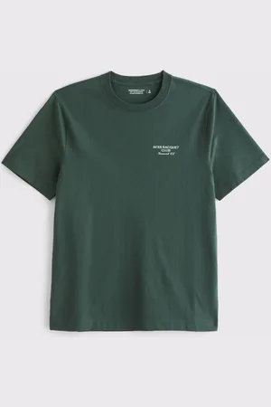 Abercrombie & Fitch Green Back Print Short Sleeve 100% Cotton T-Shirtmedium