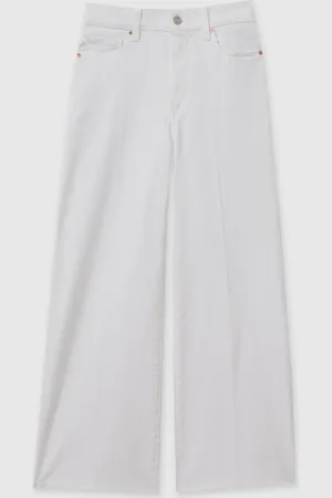 Paige Wide Leg Raw Hem Cropped Jeans26