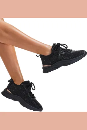 Carvela Swift Jewel Runner Black Trainers