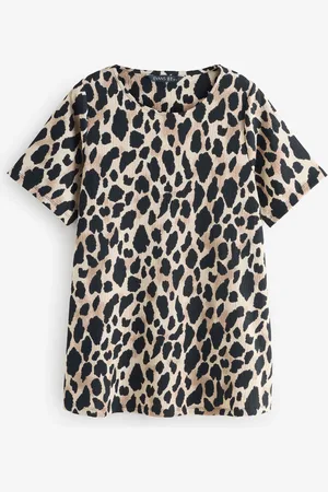 Evans Animal Jersey Crepe Top50