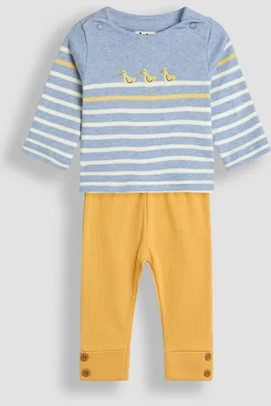 JoJo Maman Bébé Embroidered Top & Rib Leggings Set8086cm