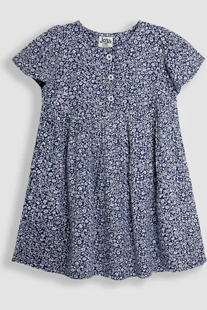 JoJo Maman Bébé Ditsy Floral Print Button Front Classic Dress8086cm