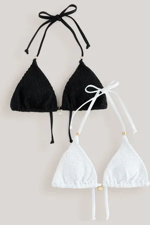 Next Shirred Triangle Bikini Tops 2 Pack