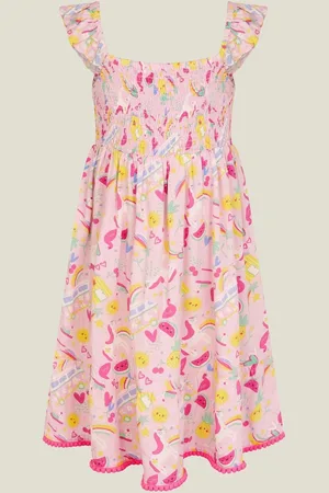 Accessorize Girls Sunbeam Print Shirred Dress122128cm
