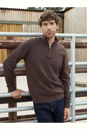 Threadbare Langærmet Textured Knitted Polo-skjorterXL