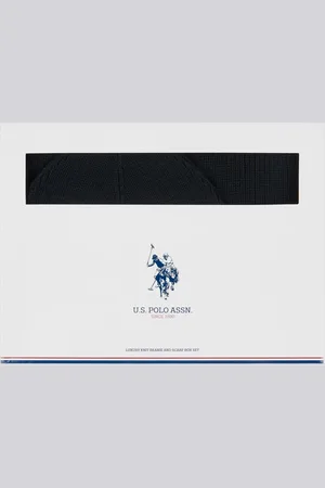 U.S. Polo Assn. U. S. Polo Assn. Winter Mens Luxury Rib Knit Beanie And Scarf Box SetEn