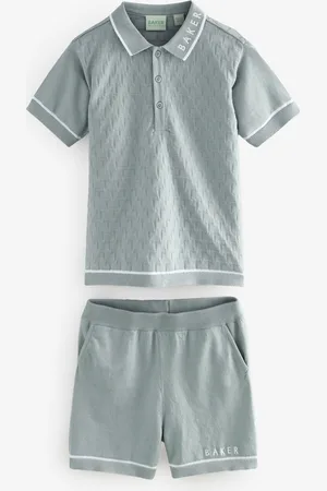 Ted Baker Knitted Textured Polo Shirt and Shorts Set8086cm