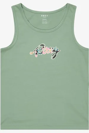 Roxy There Is Life grafisk logo 100% organisk bomuldsvest Top122128cm